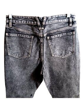 Volcom Distressed Black Wash Skinny Fit Jeans Size 30 32x30 measured Volcom
